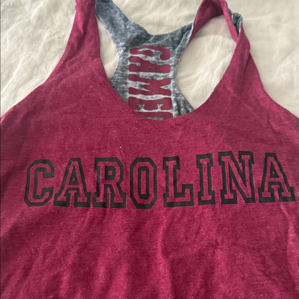 Carolina Women's reversible Racerback Tank Top - garnet and Gray